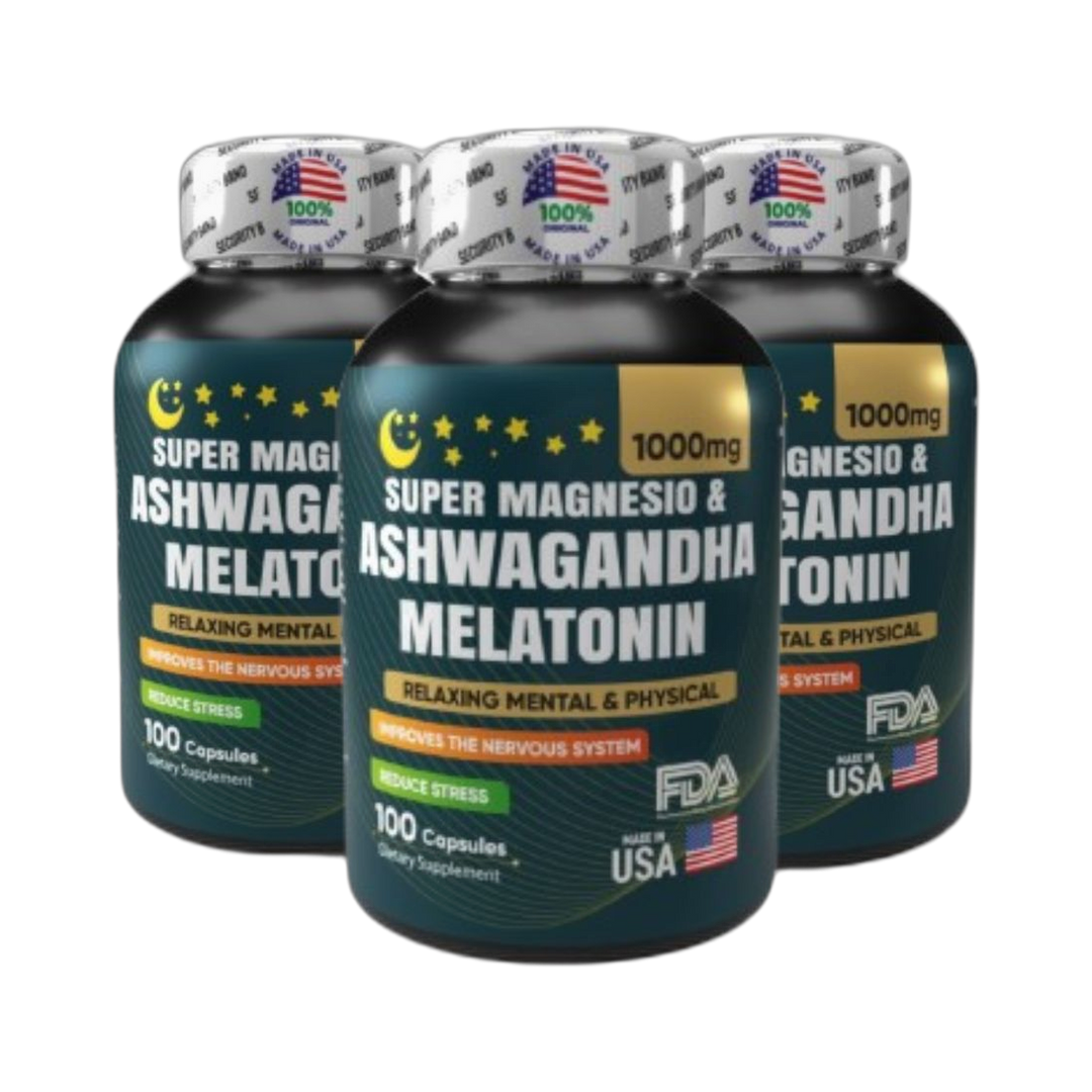 Supermagnesio + Melatonina + Ashwagandha - Pack x3