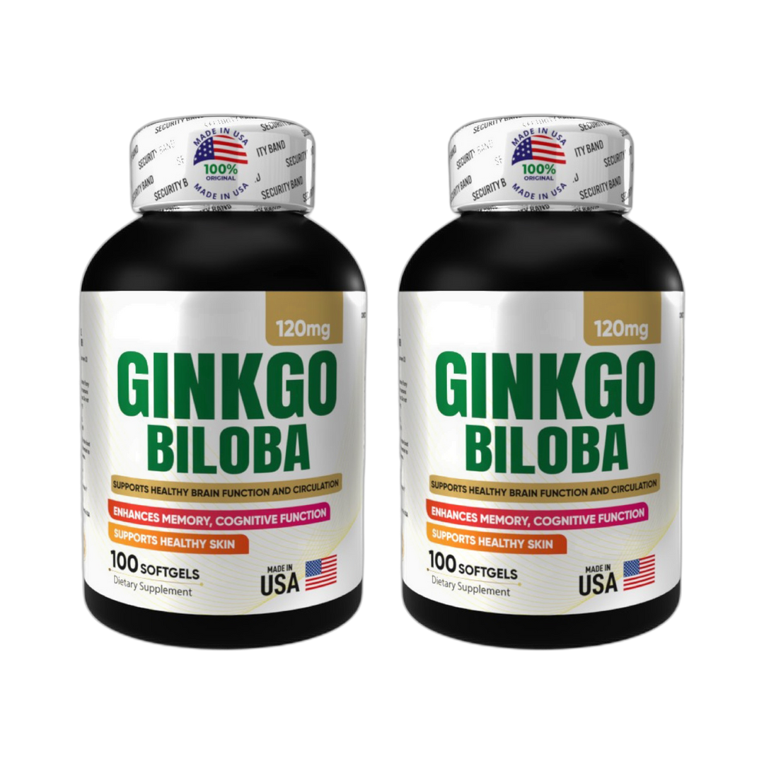 Ginkgo Biloba 100 Softgels - Combo x2